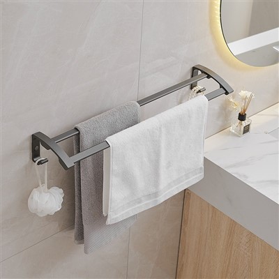 انٹیگریٹڈ تولیہ ریک اور اسٹوریج شیلف